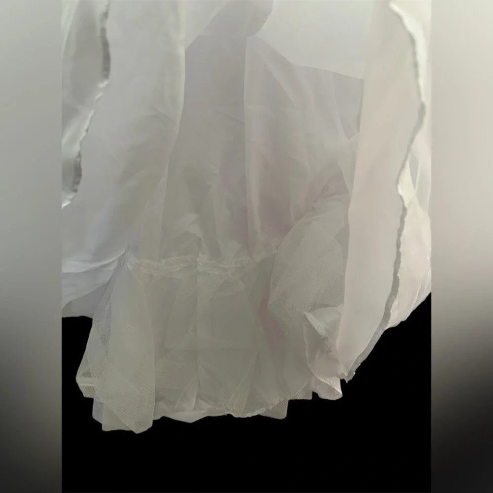 Cecikid girls communion flower girl tulle dress sz 9/10 white bow